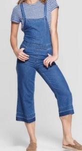 Women's New sleeveless apron back cropped overalls